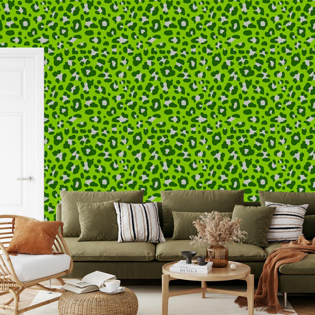 Green Leather Wallpaper Lime and Green for Living Room and Bedroom 50x1000