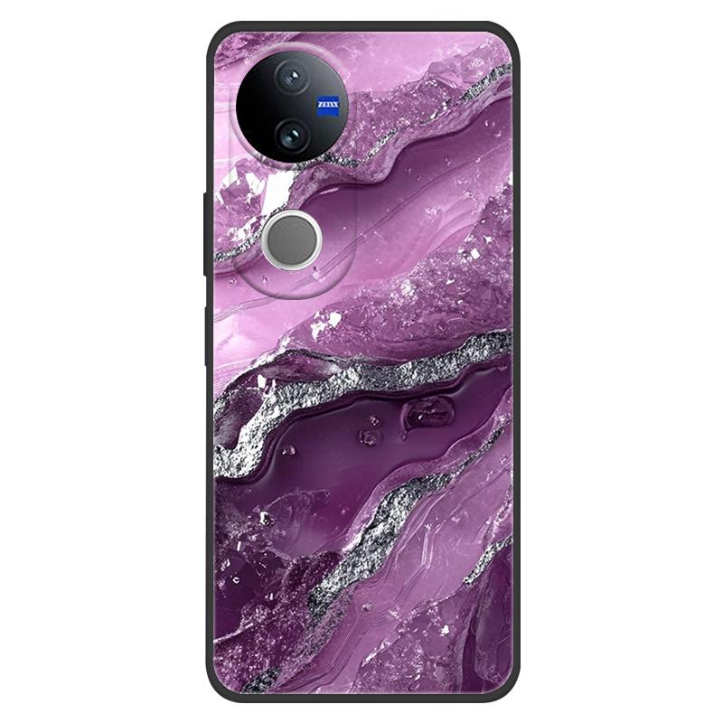 Marble Case For Vivo V50 5G Case Lovely Painted Silicone Back Cases Cover For Vivo V2427 V 50 Coque Anti Drop Protective Fundas