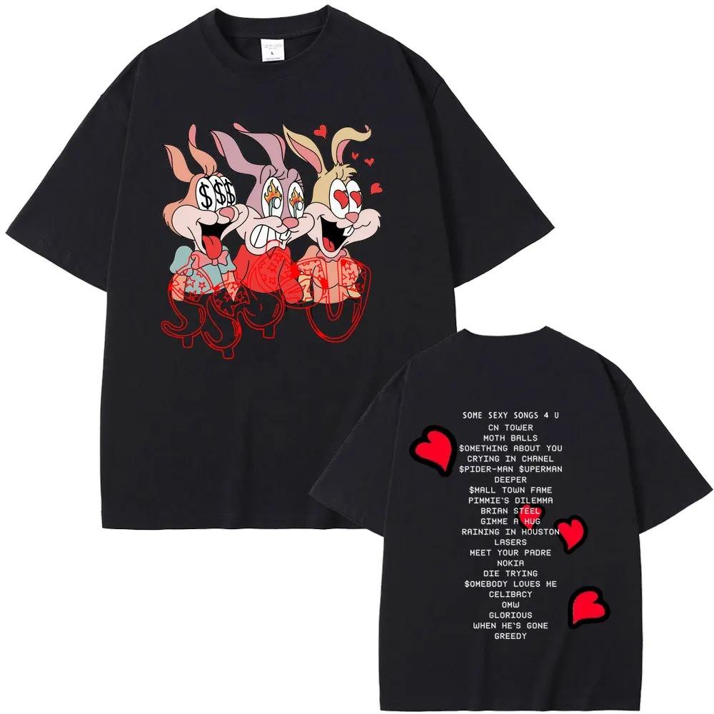 Rapper PARTYNEXTDOOR Drake Alcune Canzoni Sexy per Te SSS4U 2025 Magliette Stampate Uomo Donna Moda Vintage Hip Hop Magliette Oversize