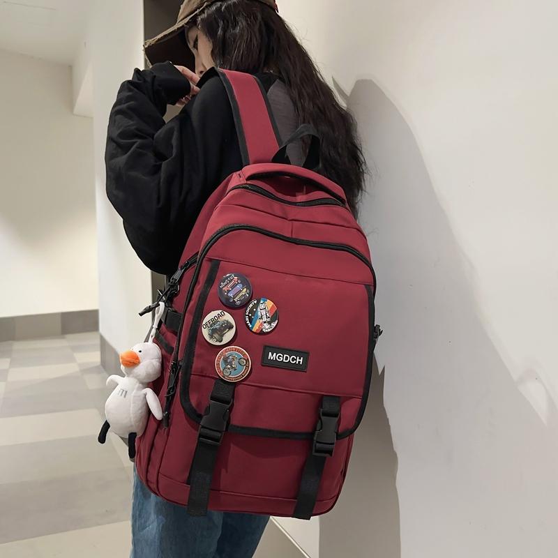 Male Large Capacity Backpack Female Middle School Student Schoolbag Unisex Travel Backpack