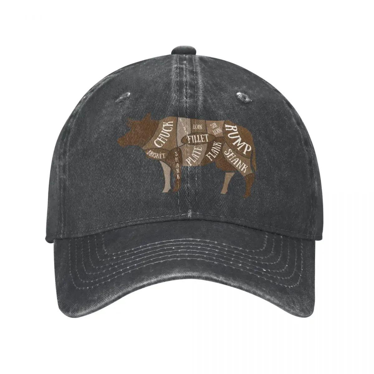 Butcher Meat Cuts Diagram Butcher Chef Sous Chef Line Cook Kitchen Cook Cap Hat  Sun Hat Hat Men Women Washed Denim Hat Adjustable