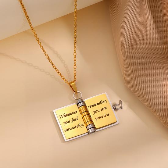 Book Pendant Necklace My Little Star Book Necklace Mini Book