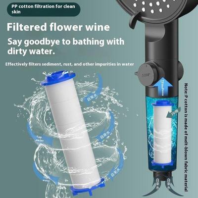Set da 10 Pezzi Testina Doccia Sostitutiva Filtro in Cotone PP Purificazione dell'Acqua Accessori Bagno Per Doccia Universale Pulizia Acqua