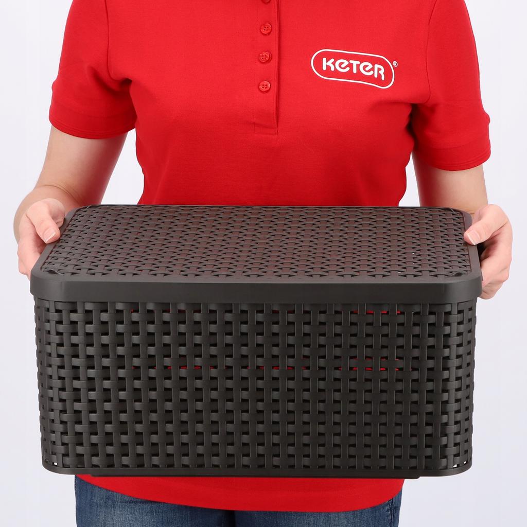 Curver Basket Container With Lid Storage