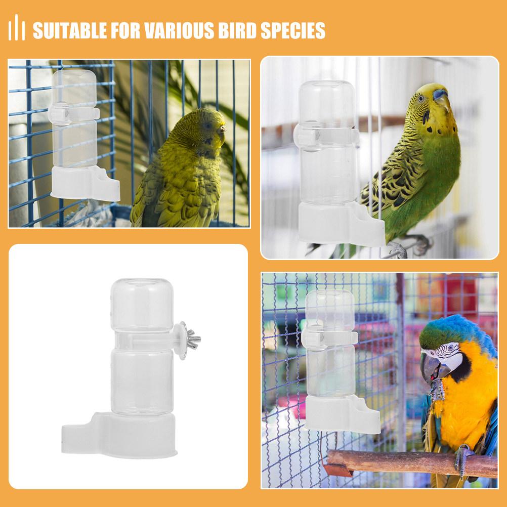 4Pcs Automatic Bird Water Dispenser Cage Feeder Parrot Water Bottle Drinker No Mess for Budgie Cockatiel Parakeet