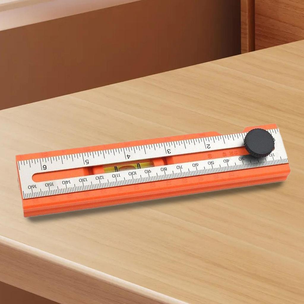 Woodworking Measuring Ruler Carpentry Tool Woodworking Ruler 360 Rotatable Head Handheld Gadget For Sheet Metal Processing Wood