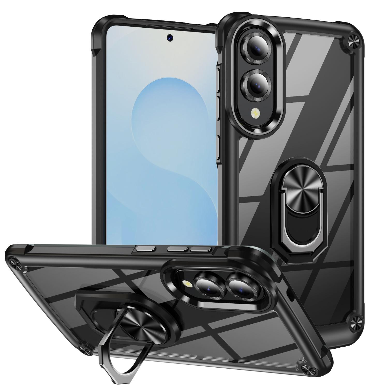 

Mobile Phone Case with Stand for Samsung Mobile Phone Case Magnetic Suction Liquid Tpu Airbag Anti-fall Mobile Phone Case S25