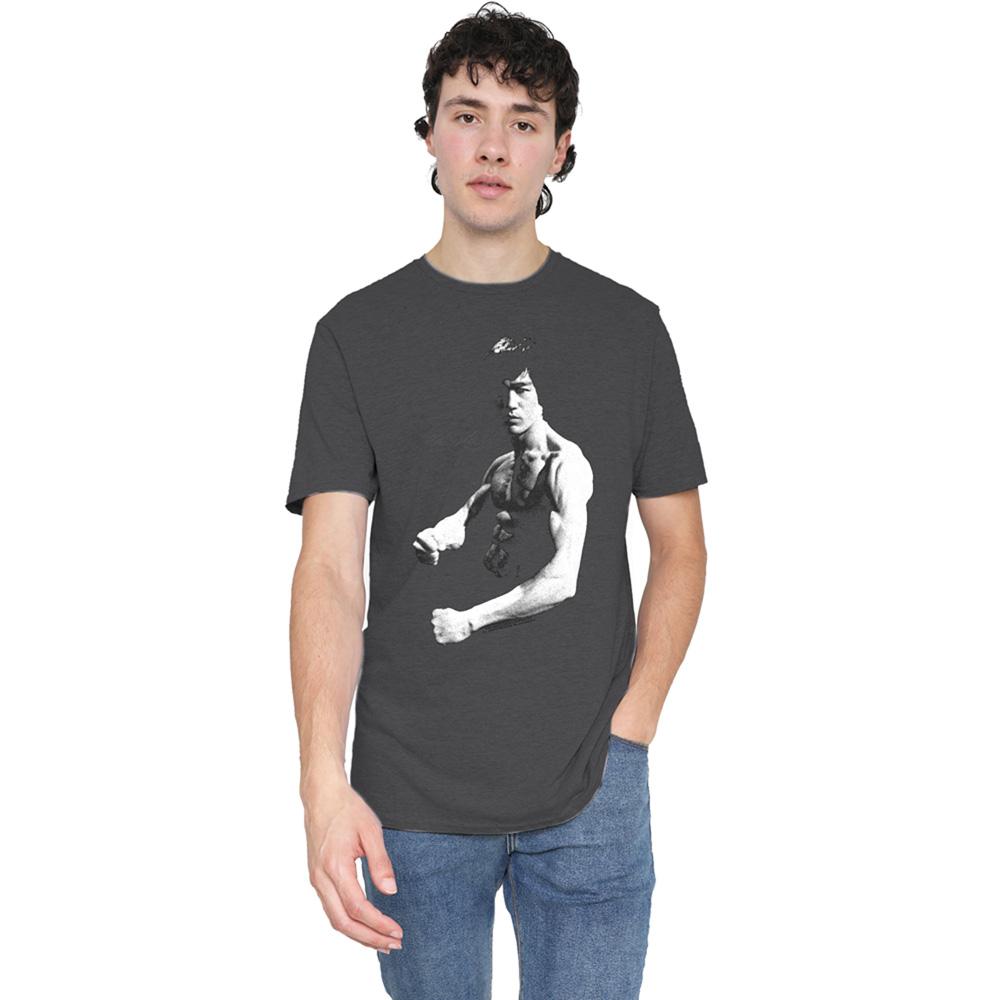 Bruce Lee Unisex Adult Stance Heather T-Shirt