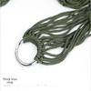 Nylon Mesh Hammock: Indoor/Outdoor Single-Person Swing with Thick Netting and Rings