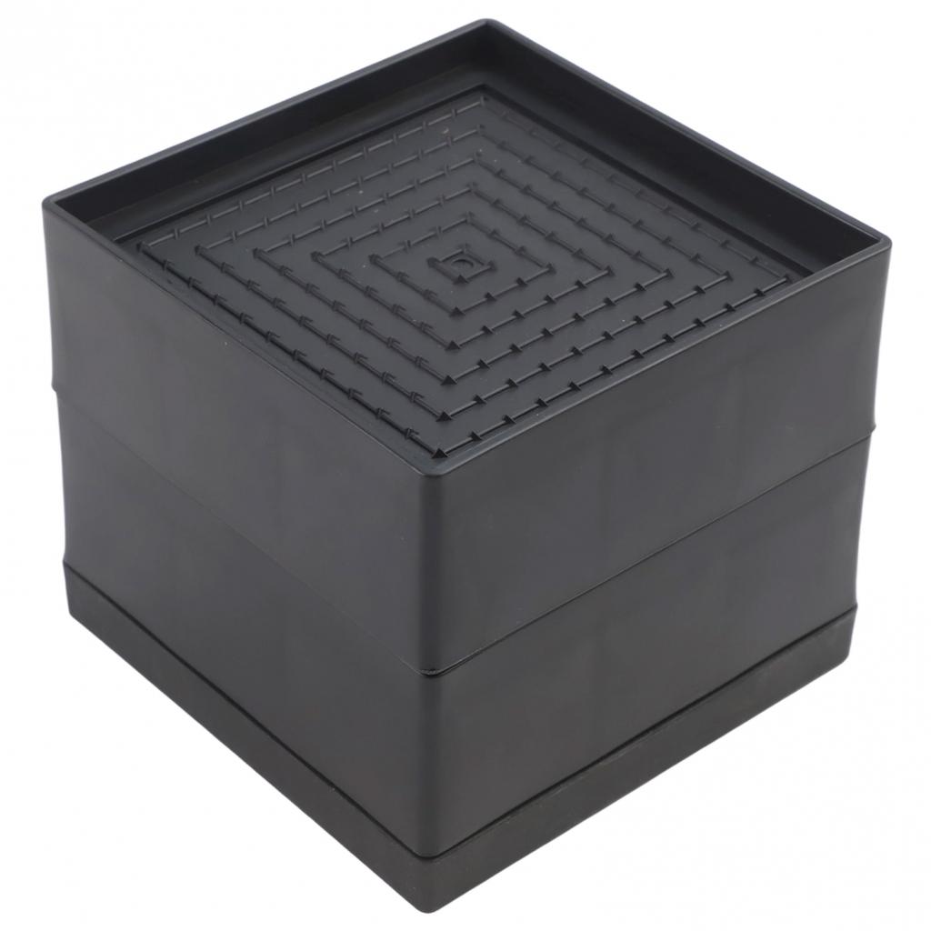 Black Color Chair Leg Pads Stackable Risers Flexible Stacking