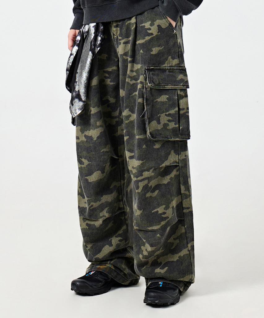 Yujen Single-Pleat Cargo Pocket Pants_Camouflage
