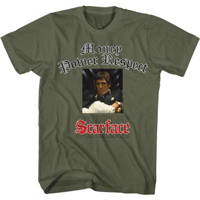 Scarface Film Tony Montana Geld Macht Respekt Herren T-Shirt Kubanisches Kartell