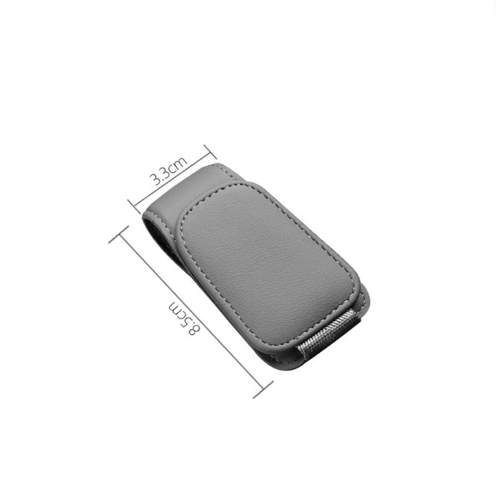 Gancio universale per occhiali da sole per auto, con clip in pelle, portaocchiali magnetico multifunzione, per riporre gli accessori per auto.