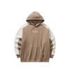 Anta Unisex Color-Blocked Hooded Knit Sweatshirt Light Brown/White 972541705-2