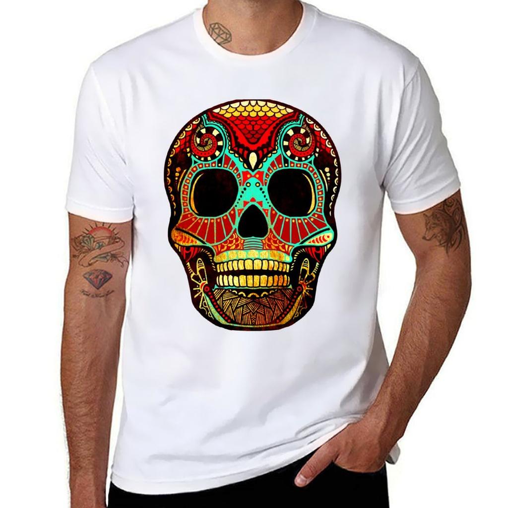Grunge Skull No2 TShirt Basic Short Sleeve TShirt for Unisex