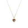 Korean Style Heart Necklace for Women - Light Luxury Clavicle Chain with Zirconium and Colored Crystal Pendant