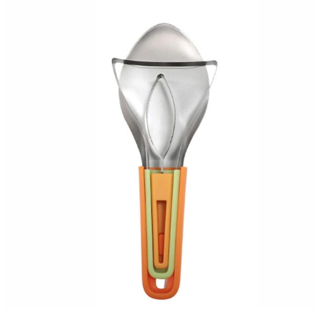 Multifunktionaler Edelstahl 3 In 1 Mango Schäler Lebensmittelqualität Überlappter Fruchtteiler Platzsparende Gadgets Separator Küche