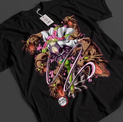 Demon Slayer Shirt Mitsuri Kanroji T-Shirt Tanjiro KNY Anime Akaza Top Muzan Tee