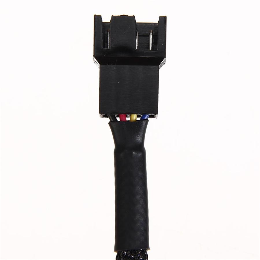 PWM 4-Pin Fan Extension Cable with Black Sleeving (11")