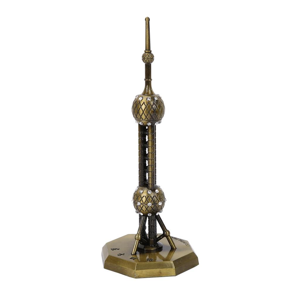 Shanghai Oriental Pearl with Diamond Model Electroplating Workmanship Travel Souvenir