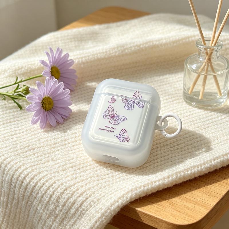 Transparent color simple butterfly for Apple AirPods 1 /1/1 generation protective case pro bluetooth headset