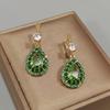 Luxus Party Ohrringe für Frauen 2023 Neue Mode Grün Zirkonia Tropfen Ohrring Hochzeit Engagement Schmuck Zubehör