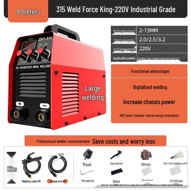 Da Han 500 Industrial Welder 315 - High-Power Dual Voltage 220V/380V - 250 Small Arc Welder