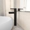 Robinet de salle de bain VIDAXL Noir - Monotrou - Laiton - Design contemporain