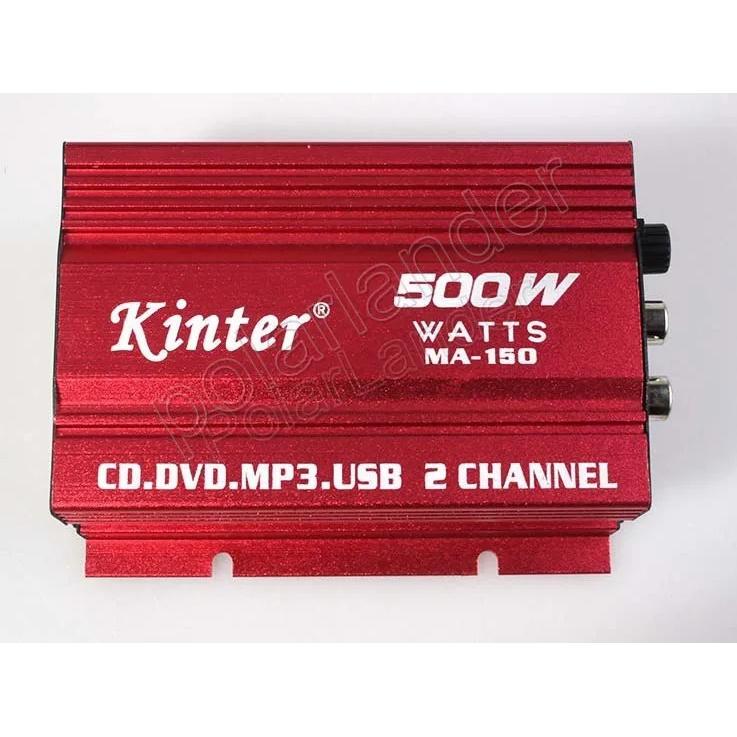 Car Amplifier 2 Channel Output MA150 500W HiFi Digital 12V Stereo Audio CD DVD MP3 USB Power Amplifier for Motorcycle &Car