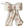 Dried Flower Holder Ceramic Bow Vase with Star, Decorative Flowers Vase, Creative French Style Arrangement for Living Room Table Centerpiece