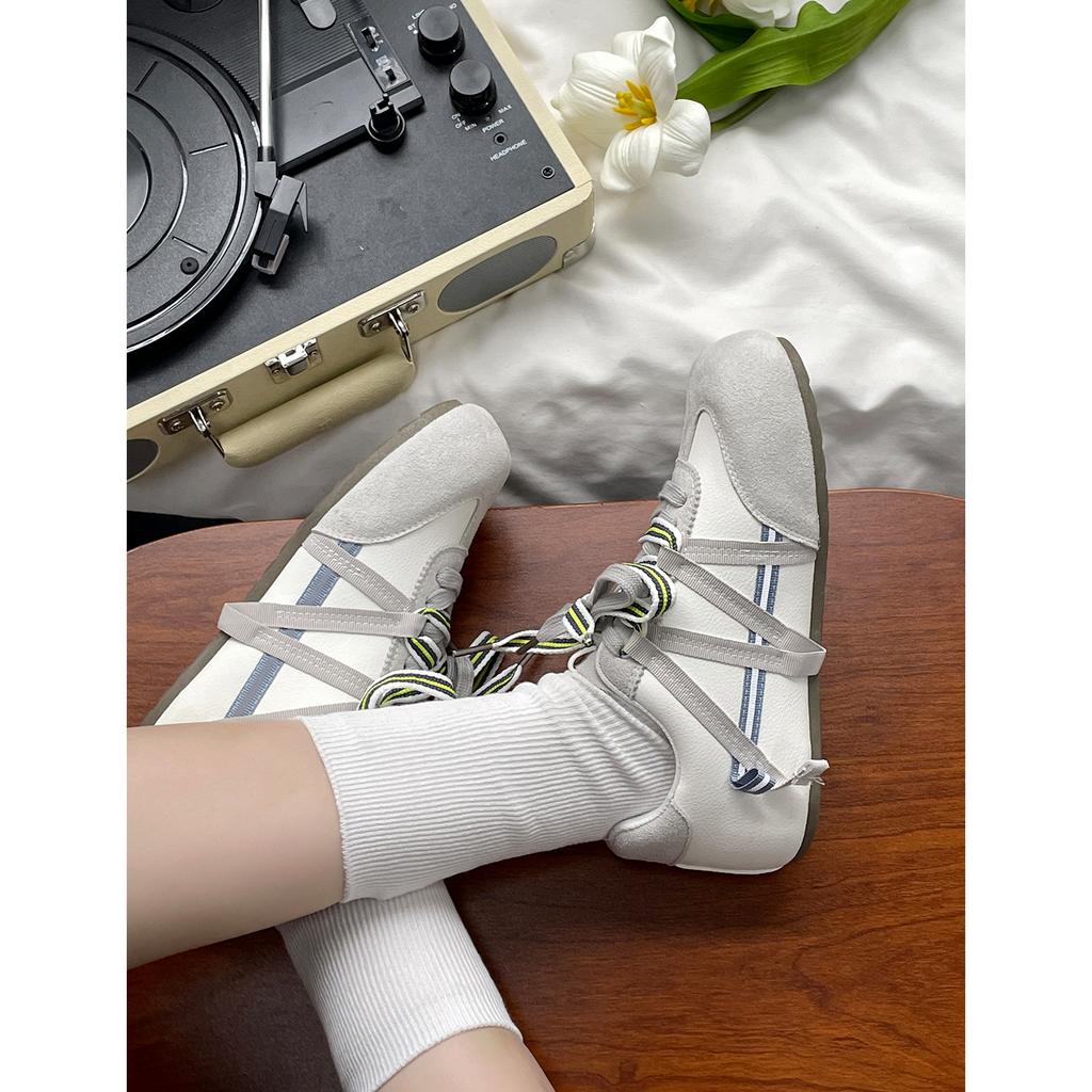 2025 Summer New Retro Versatile Forrest Gump Shoes Women's Breathable Lace-up German Training Shoes Casual Sports Lightweight Thick Soles Ins