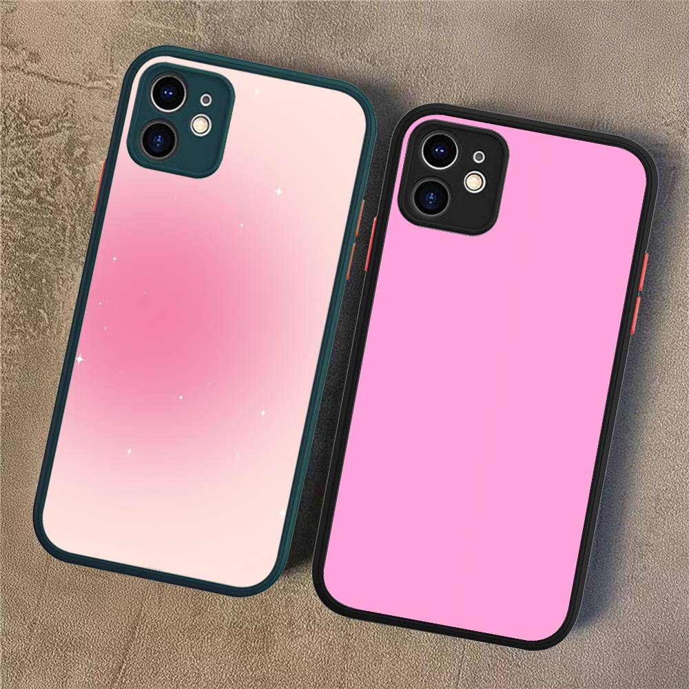 Popular Classic Solid Color For IPhone 11 12 13 14 15 16 Pro Max Plus Matte Translucent Phone Cover