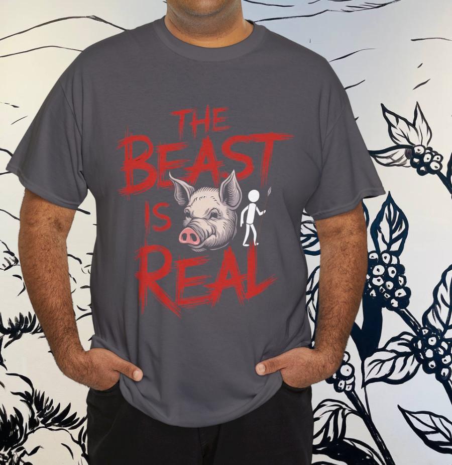 

The Beast is Real Lord of the Flies Classic Literary T-Shirt XL