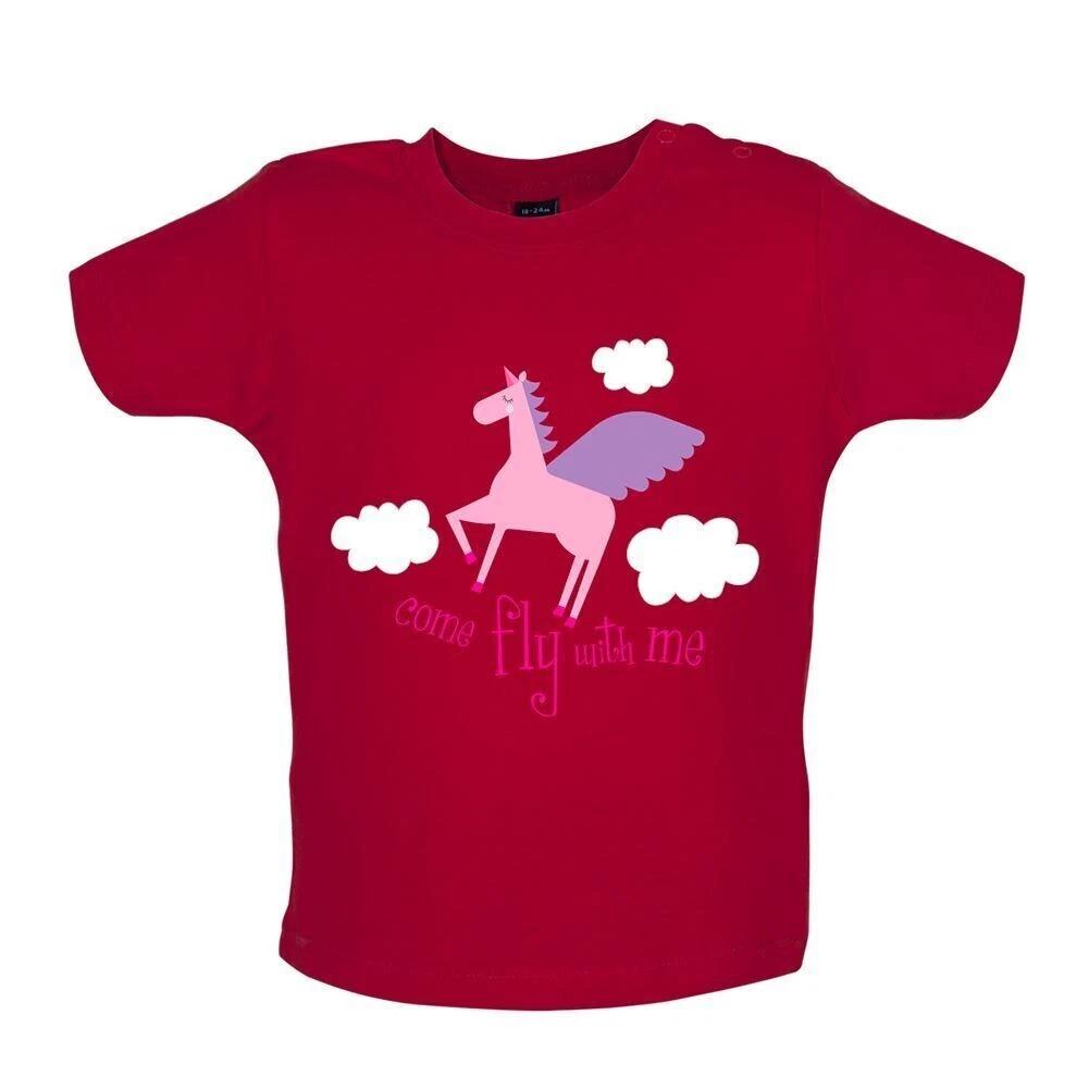 

Come Fly With Me - Baby Kids Boys Girls Unisex T-Shirt / Babygrow - Magical Unicorn Cute Fantasy Love 100