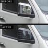 For Toyota HiAce Granvia Commuter  - ABS Car Rearview Side Mirror Cover Wing Cap Exterior Door Trim Adhesive Sticker