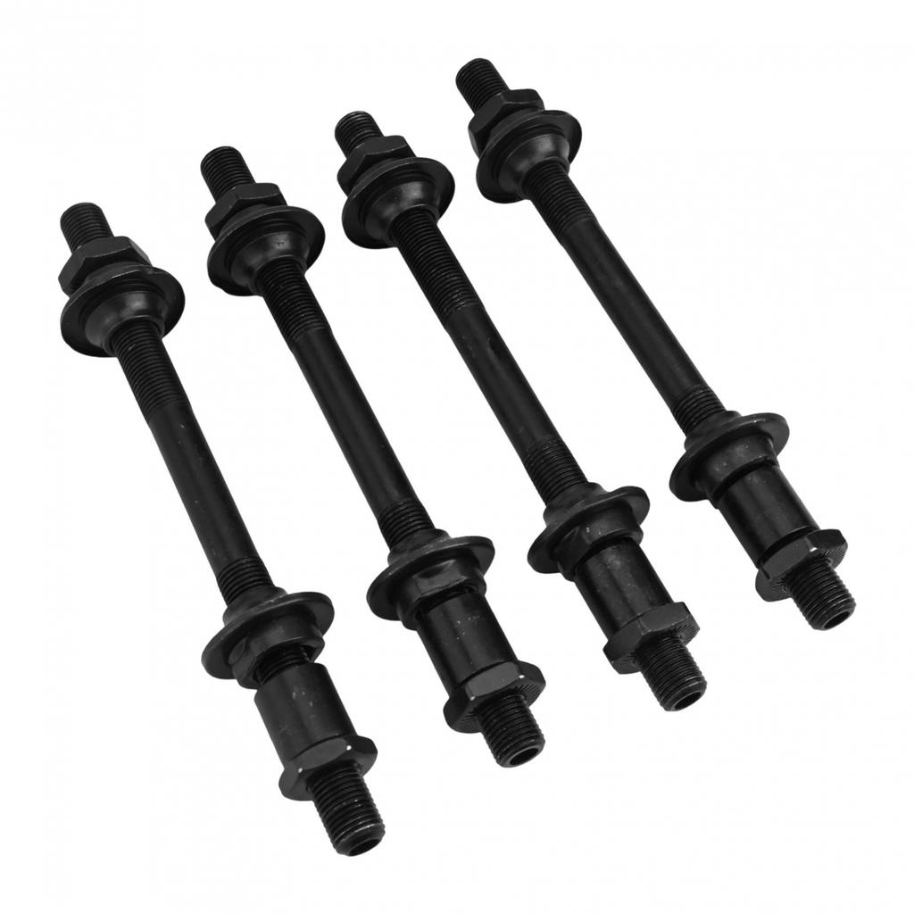 Fahrrad Hinterradnabe Achse 145mm Schwarzer Stahl 95mm Gewinde für Schnellspanner