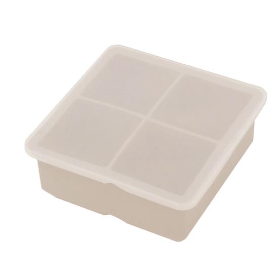 Silicone Ice Cube Tray with Lid 4/6/8 Cavities Easy Release Summer Refrigerator Cocktail Whiskey Ice Maker Press Mold Kitchen Supplies