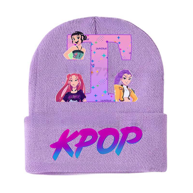 Demon Slayer KPOP Cartoon Pletená čepice - Teplá venkovní vlněná čepice pro děti