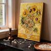 Pearl Van Gogh's Sunflowers DIY Diamond Art Kits 15.7x19.6inch Gem Art Diamond Painting Kits Without Frame for Adults Gift Idea Home Wall Decor
