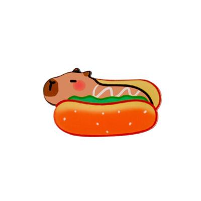 3Pcs Cute Cartoon Capybara Brooch Set  Lovely Animals Badge Clothes Bag Jewelry Pin Badges Decoration Jewelry Accessories
