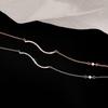 Sparkling Diamond Wave Necklace: Women's High-End Pendant, Cool Style, Light Luxury Clavicle Chain, Fairy Elegance.