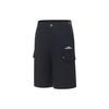 Li Ning Golden Era Solid Color Casual Shorts Men Shorts Black AKST043-1