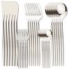 30Pcs Cutlery Set Stainless Steel Dinnerware Set Western Flatware Knife Fork Tea Spoon Mirror Tableware Kitchen Silverware Set