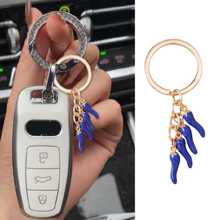 Portachiavi Creativo a Forma di Peperoncino Anello Portachiavi in Lega Accessorio Decorativo Portafoglio Auto Ciondolo da Appendere per Borse Regali