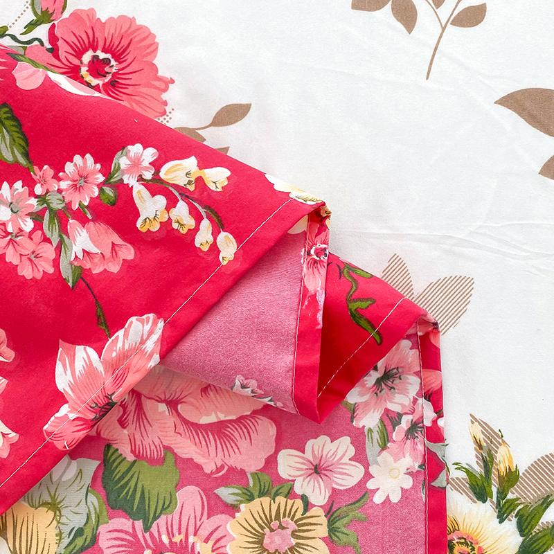 Flower Printed Flat Bed Sheets for Double Bed Single/Queen/King Reactive Printed Top Sheets for Beds sabanas cama Bed Linen
