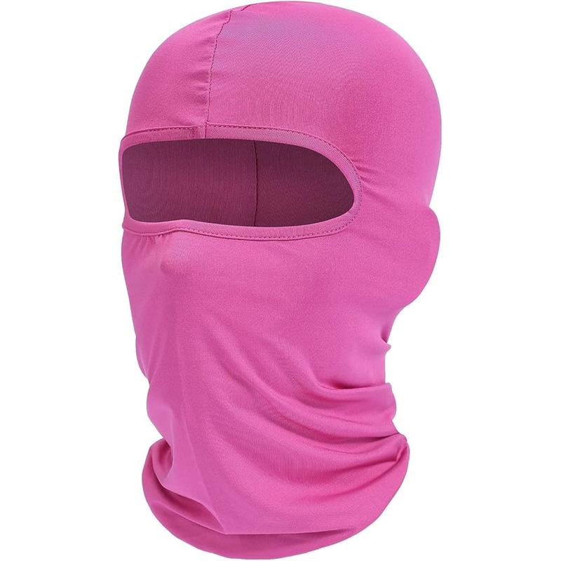 

Balaclava full face mask hiking cycling camping hunting air rifle cap bicycle head cover summer men and women ski mask hiking sc розовый