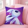 Cute Game O-Ori Cushion Cover Pillowcase Short Plush Invisible Zipper Room Sofa Cushion Cover