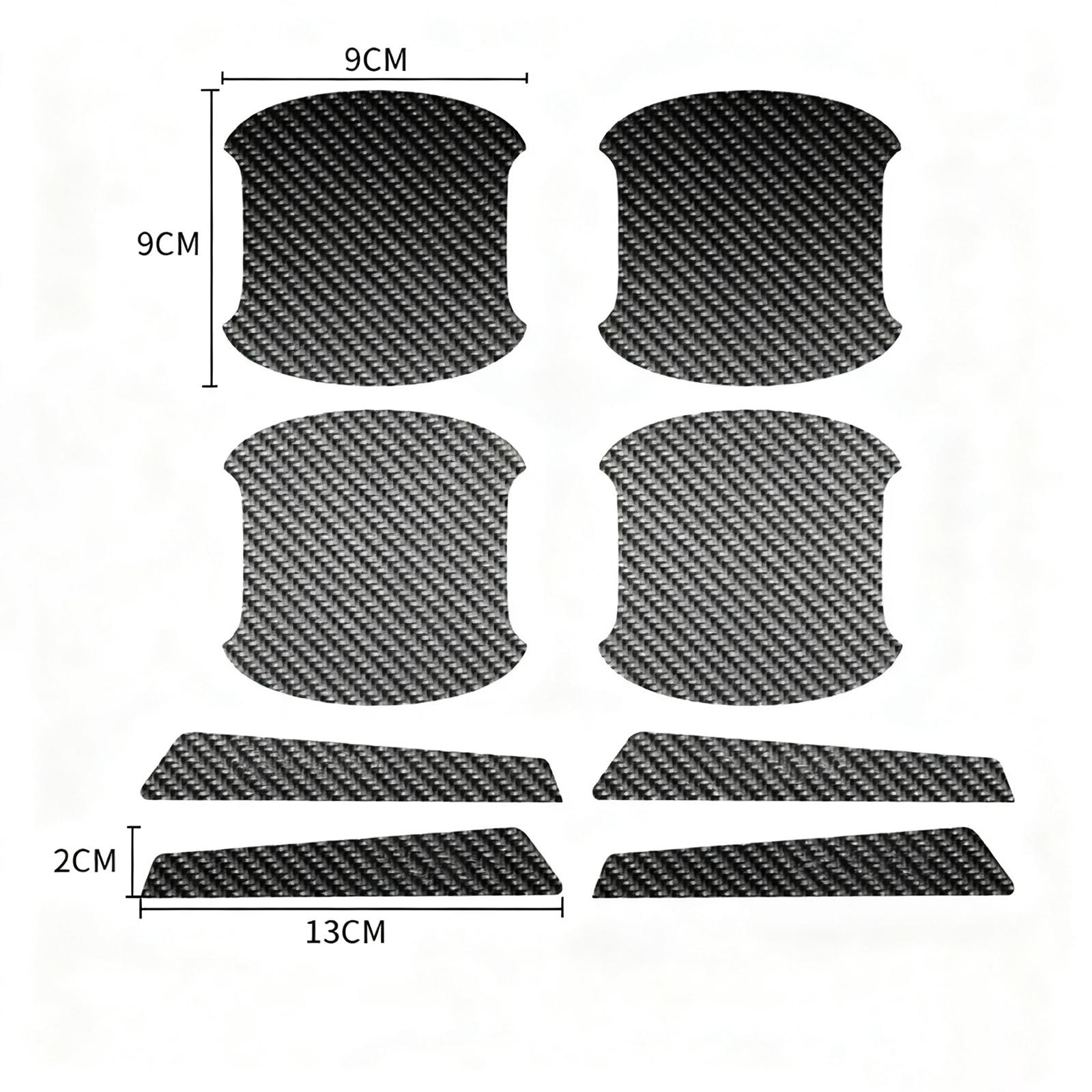

Car Door Handle Protector, Reflective Door Bumper Sticker, Epoxy Carbon Fiber Textured Paint Scratch Protector One Size