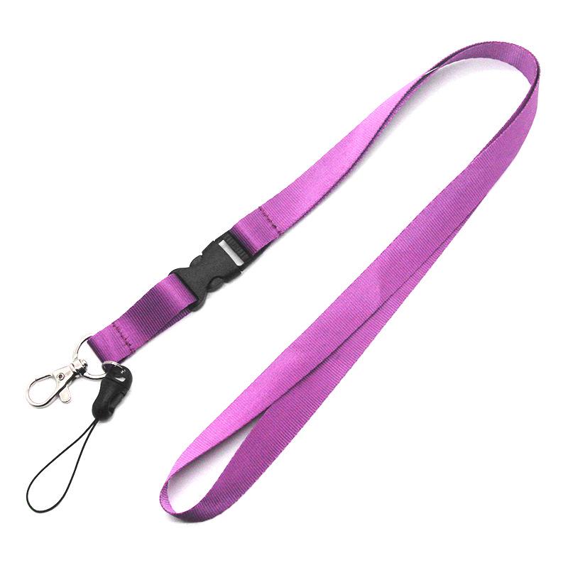 Custom Color Logo Nylon Phone & ID Lanyard with Screen Printed Polyester