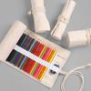 Pencil Case School Supplies Student Art Pen Bag Pouch Canvas Pen Wrap Roll Makeup Cosmetic Brush Pen Storage Stationery